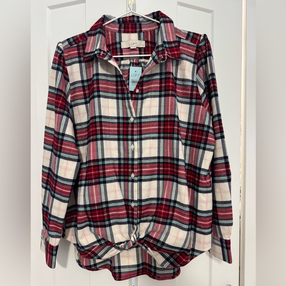 LOFT Multicolor Plaid Shirt